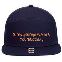 Simply Simple Wears Your Not Ably 7 Panel Mesh Trucker Snapback Hat