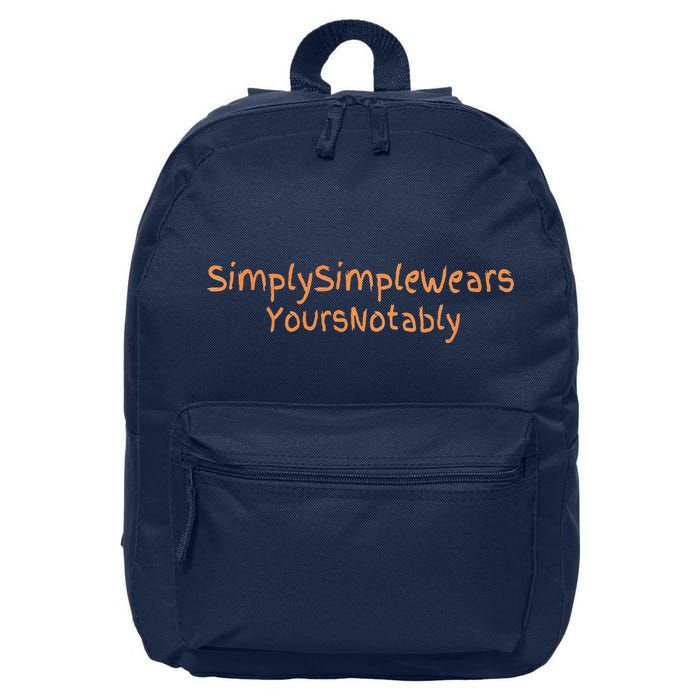 Simply Simple Wears Your Not Ably 16 in Basic Backpack