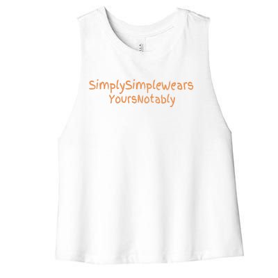 Simply Simple Wears Your Not Ably Women's Racerback Cropped Tank