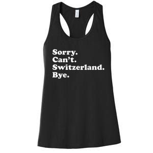 Switzerland Women's Racerback Tank