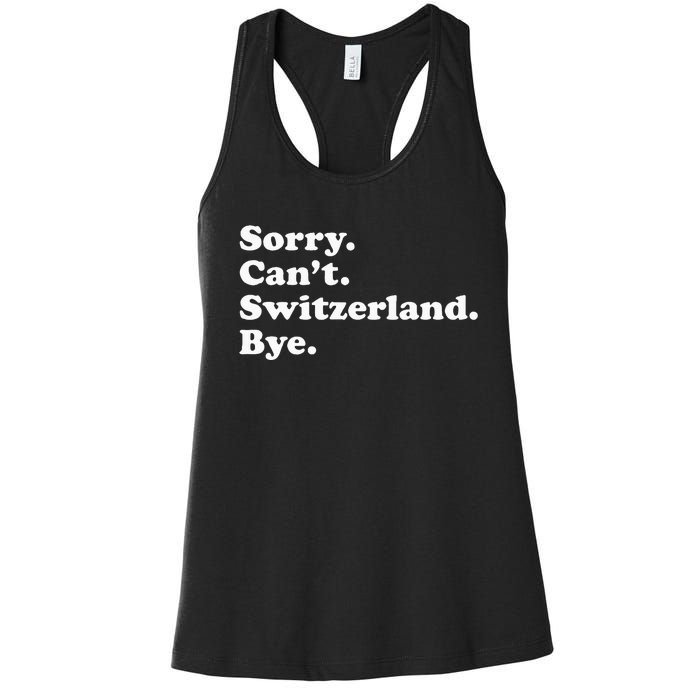 Switzerland Women's Racerback Tank