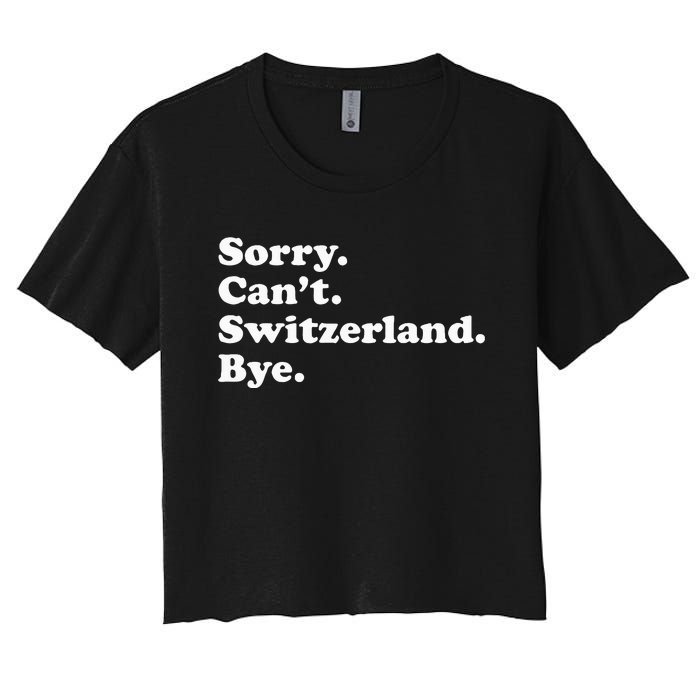 Switzerland Women's Crop Top Tee