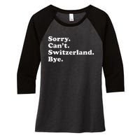 Switzerland Women's Tri-Blend 3/4-Sleeve Raglan Shirt