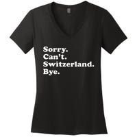 Switzerland Women's V-Neck T-Shirt