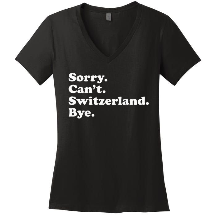 Switzerland Women's V-Neck T-Shirt