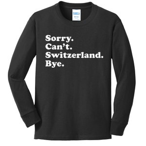 Switzerland Kids Long Sleeve Shirt