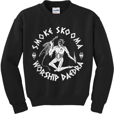 Smoke Skooma Worship Daedra Kids Sweatshirt
