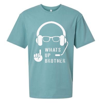 Sketch Streamer Whats Up Brother Sueded Cloud Jersey T-Shirt