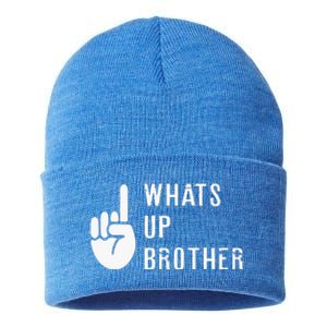 Sketch Streamer Whats Up Brother Sustainable Knit Beanie