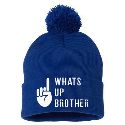 Sketch Streamer Whats Up Brother Pom Pom 12in Knit Beanie