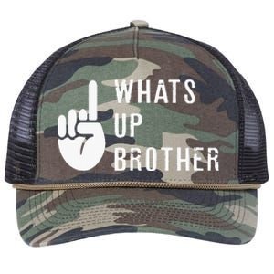 Sketch Streamer Whats Up Brother Retro Rope Trucker Hat Cap