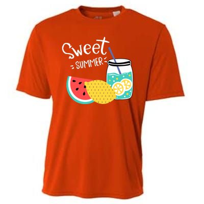 Sweet Summer Watermelon Lemonade Cooling Performance Crew T-Shirt