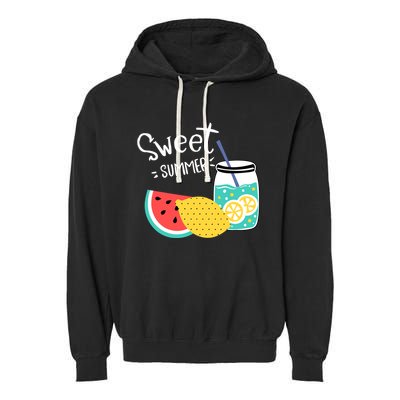 Sweet Summer Watermelon Lemonade Garment-Dyed Fleece Hoodie