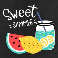 Sweet Summer Watermelon Lemonade 7 Panel Mesh Trucker Snapback Hat