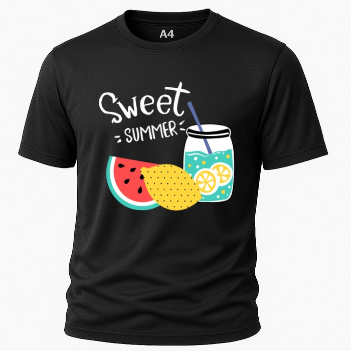 Sweet Summer Watermelon Lemonade Cooling Performance Crew T-Shirt