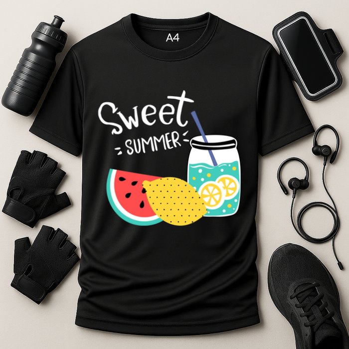 Sweet Summer Watermelon Lemonade Cooling Performance Crew T-Shirt