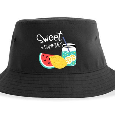Sweet Summer Watermelon Lemonade Sustainable Bucket Hat