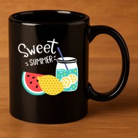 Sweet Summer Watermelon Lemonade 11oz C Handle Ceramic Mug