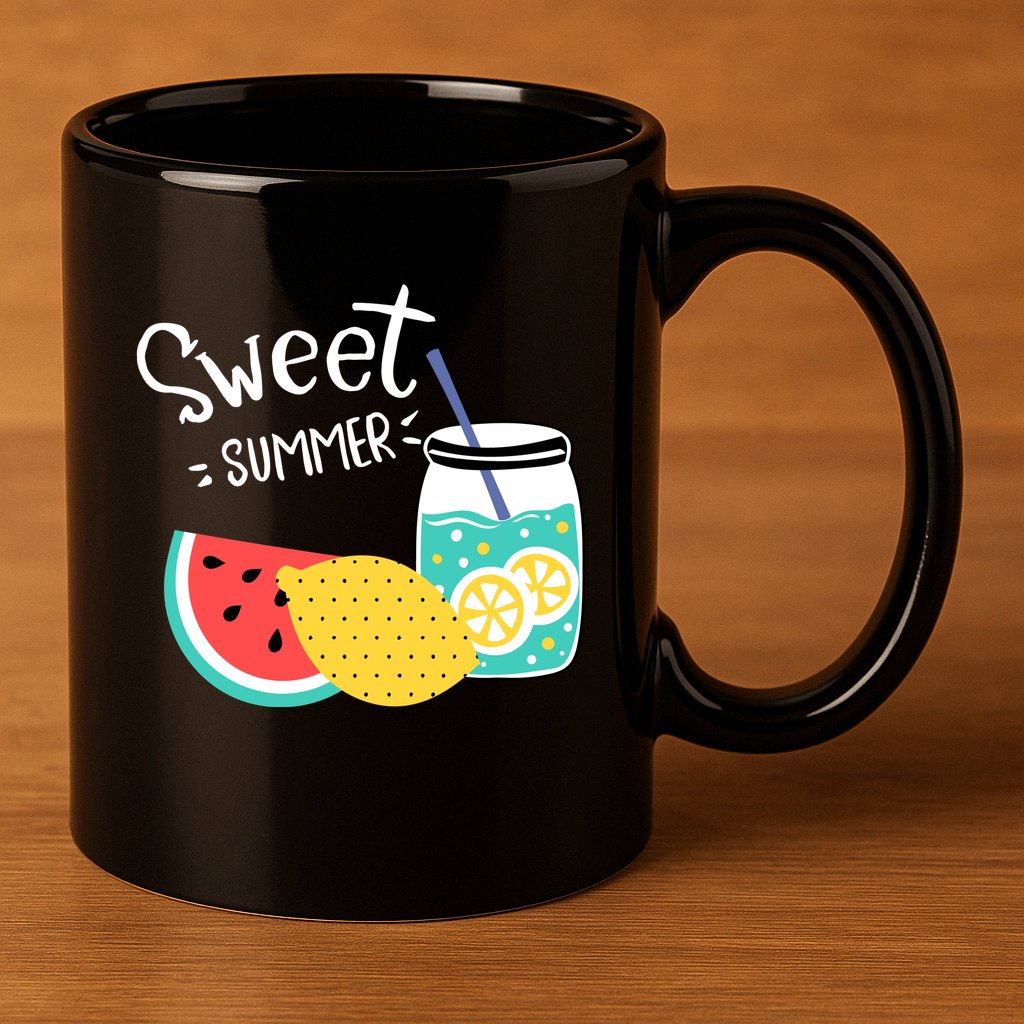 Sweet Summer Watermelon Lemonade 11oz C Handle Ceramic Mug