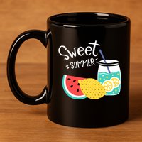 Sweet Summer Watermelon Lemonade 11oz C Handle Ceramic Mug