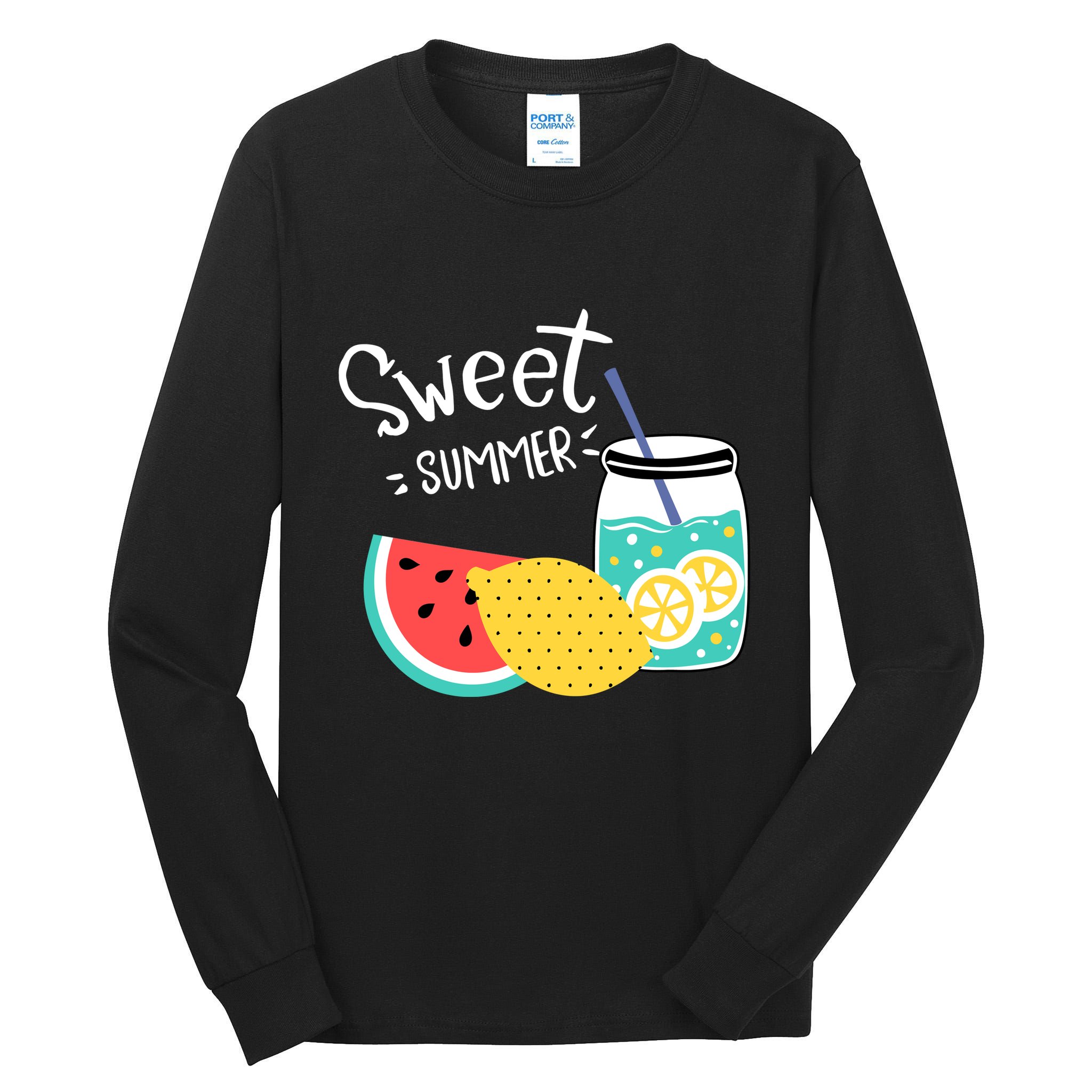 Sweet Summer Watermelon Lemonade Tall Long Sleeve T-Shirt