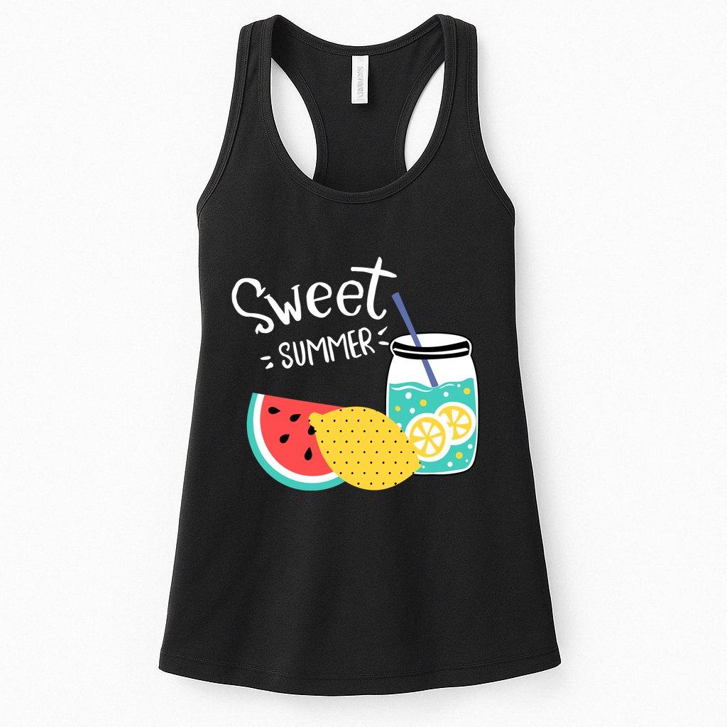 Sweet Summer Watermelon Lemonade Womens Tank Top