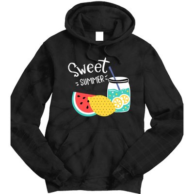 Sweet Summer Watermelon Lemonade Tie Dye Hoodie