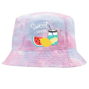 Sweet Summer Watermelon Lemonade Tie-Dyed Bucket Hat