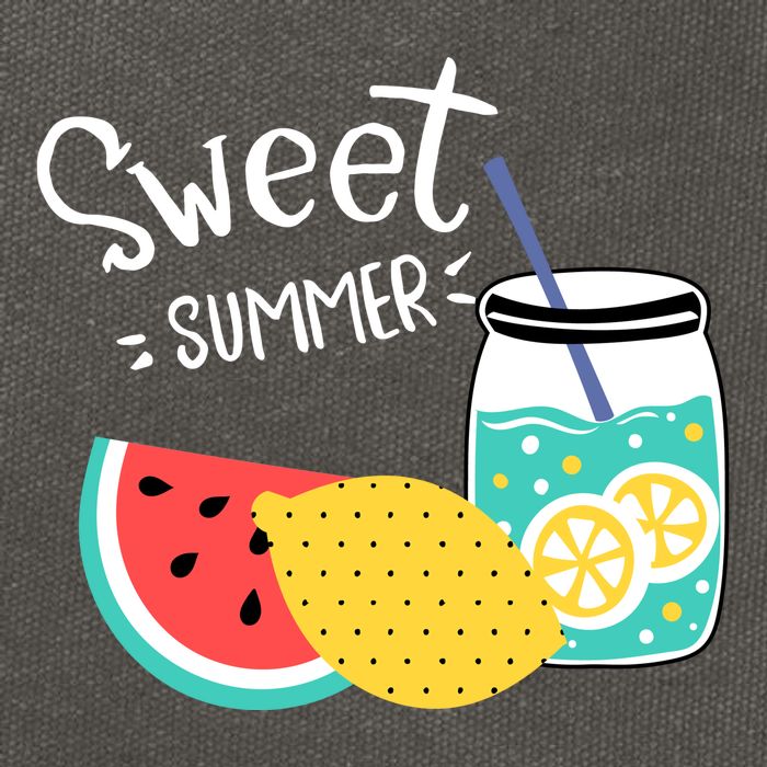 Sweet Summer Watermelon Lemonade Cotton Canvas Backpack