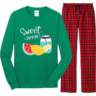 Sweet Summer Watermelon Lemonade Long Sleeve Pajama Set