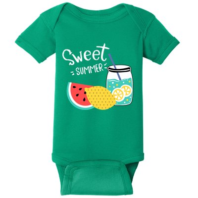 Sweet Summer Watermelon Lemonade Baby Bodysuit