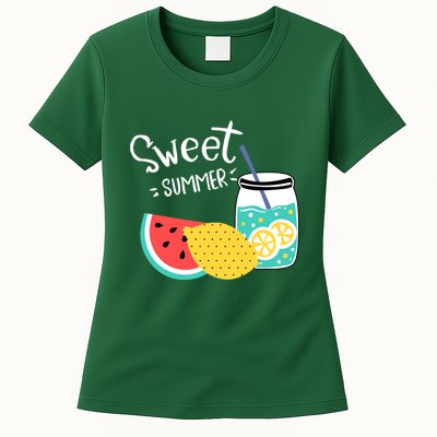 Sweet Summer Watermelon Lemonade Womens T-Shirt