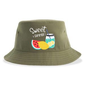 Sweet Summer Watermelon Lemonade Sustainable Bucket Hat