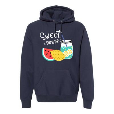 Sweet Summer Watermelon Lemonade Premium Hoodie