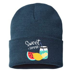 Sweet Summer Watermelon Lemonade Sustainable Knit Beanie