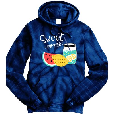 Sweet Summer Watermelon Lemonade Tie Dye Hoodie