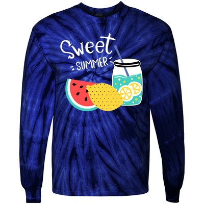 Sweet Summer Watermelon Lemonade Tie-Dye Long Sleeve Shirt