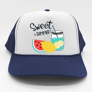 Sweet Summer Watermelon Lemonade Trucker Hat