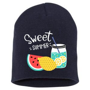 Sweet Summer Watermelon Lemonade Short Acrylic Beanie