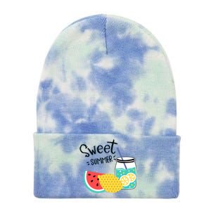 Sweet Summer Watermelon Lemonade Tie Dye 12in Knit Beanie