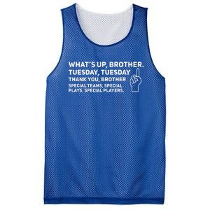 Sketch Streamer Whats Up Brother Tuesday Mesh Reversible Basketball Jersey Tank