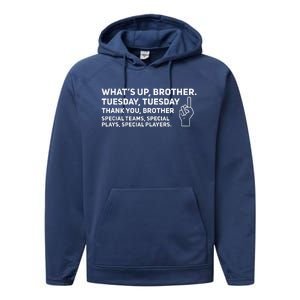 Sketch Streamer Whats Up Brother Tuesday Performance Fleece Hoodie