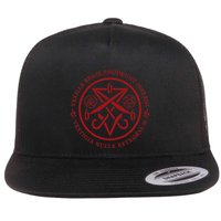 S.A.T.A.N.I.C Symbols W Latin Words Flat Bill Trucker Hat