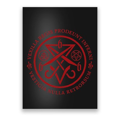 S.A.T.A.N.I.C Symbols W Latin Words Poster