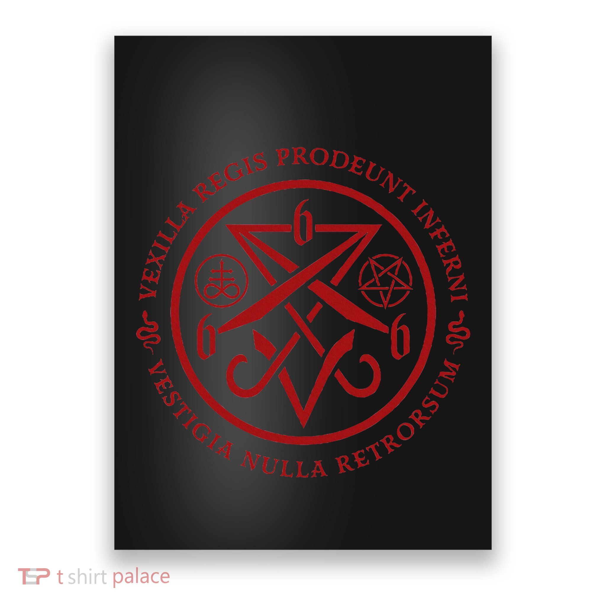 S.A.T.A.N.I.C Symbols W Latin Words Poster
