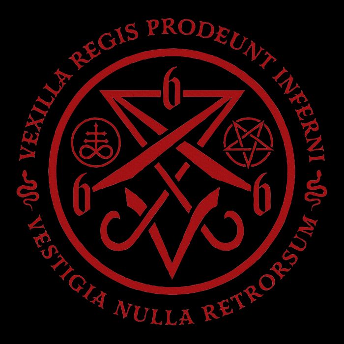 S.A.T.A.N.I.C Symbols W Latin Words Crop Top