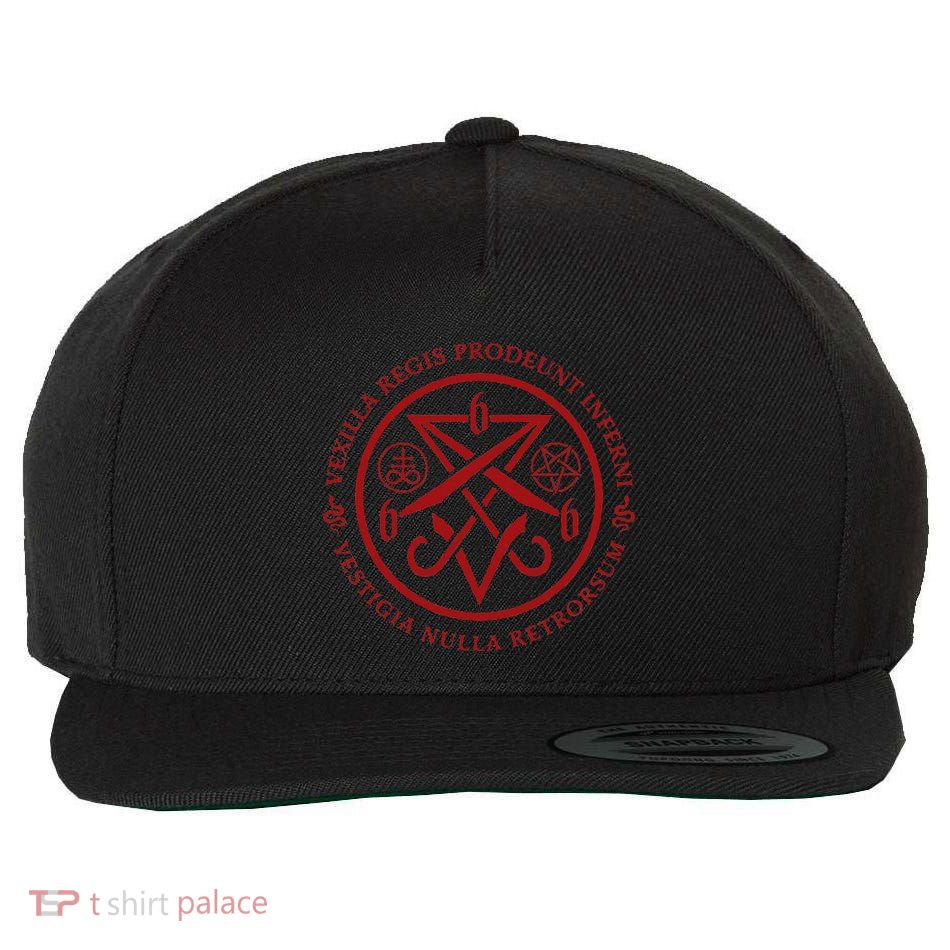 S.A.T.A.N.I.C Symbols W Latin Words Wool Snapback Cap