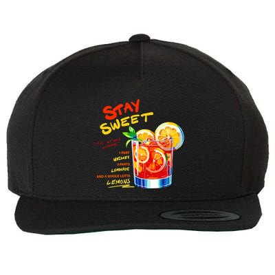 Stay Sweet Whiskey Lemonade Wool Snapback Cap
