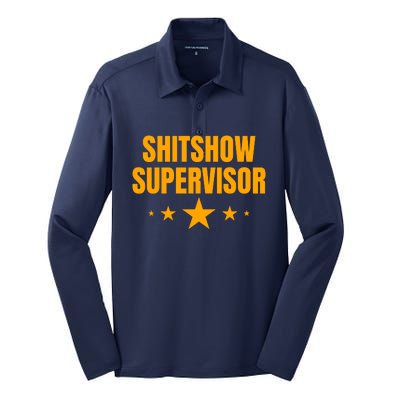 Shitshow Supervisor | Welcome To The Shitshow Silk Touch Performance Long Sleeve Polo