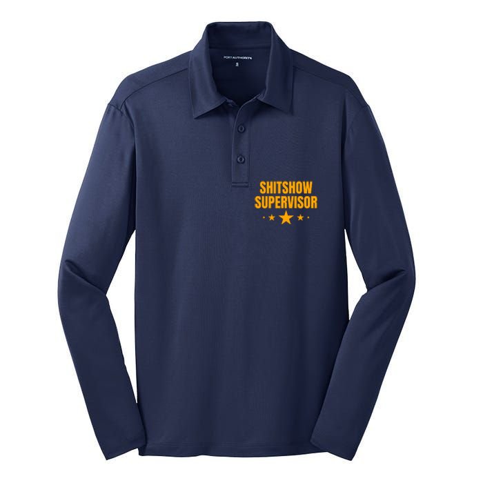 Shitshow Supervisor | Welcome To The Shitshow Silk Touch Performance Long Sleeve Polo